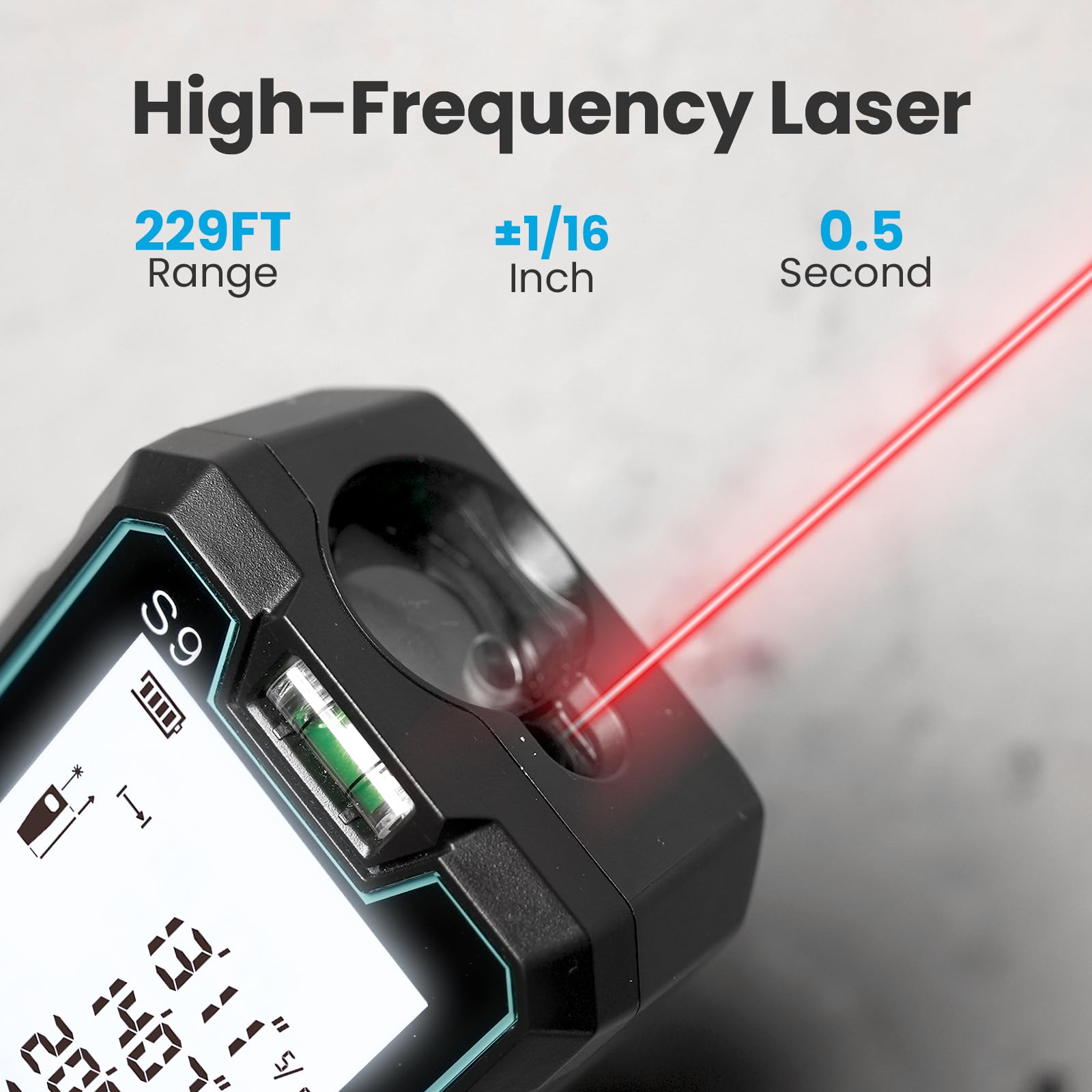 Amazon.com: ACEGMET S9 229ft/70m Laser Measuring Tool, LCD Backlit